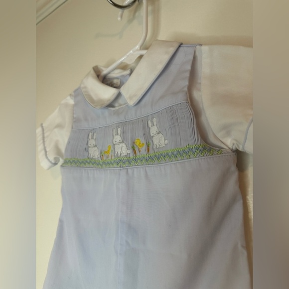 Petit Ami Baby Boys Smocked Shortall Size 3mo - Picture 4 of 6